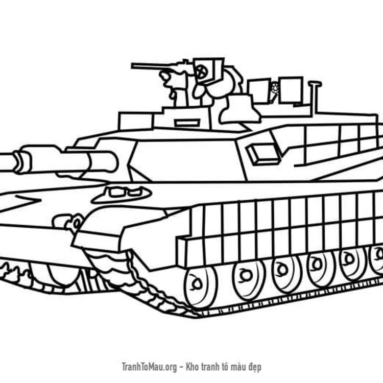 Tải tranh tô màu Xe Tăng M1 Abrams