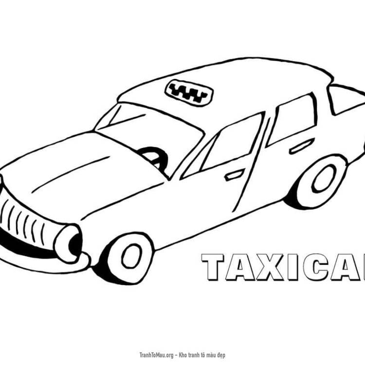 Tải tranh tô màu Xe Taxi 6