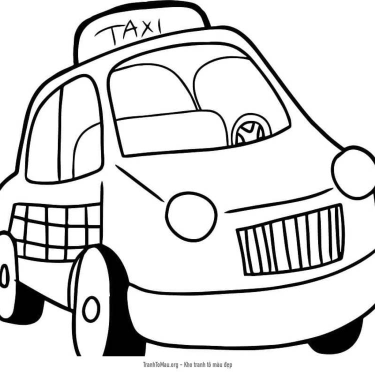 Tải tranh tô màu Xe Taxi 8