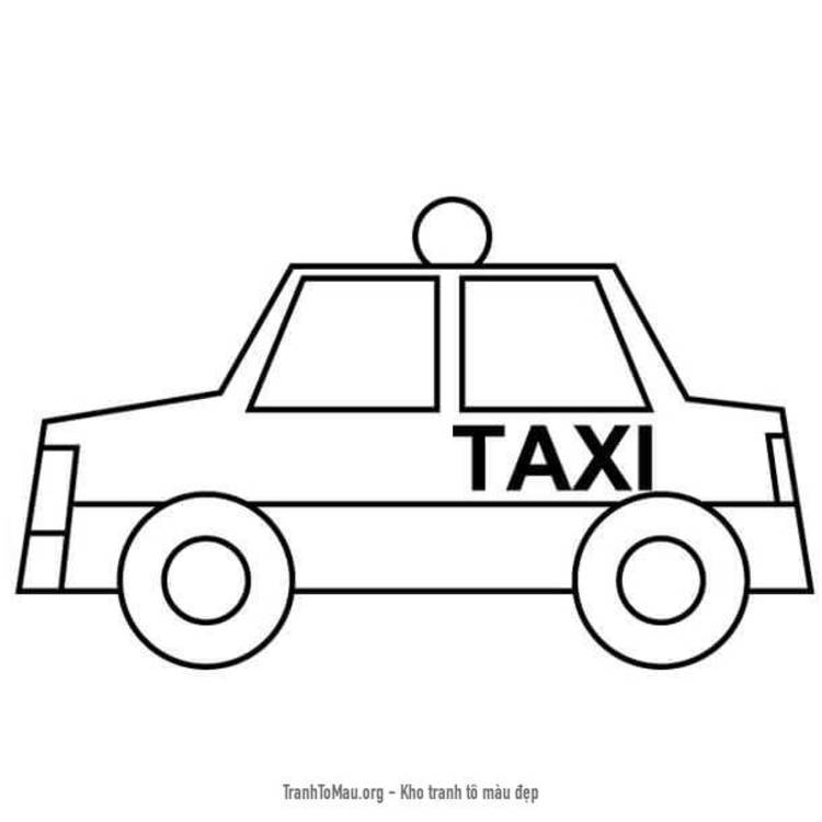 Tải tranh tô màu Xe Taxi 9