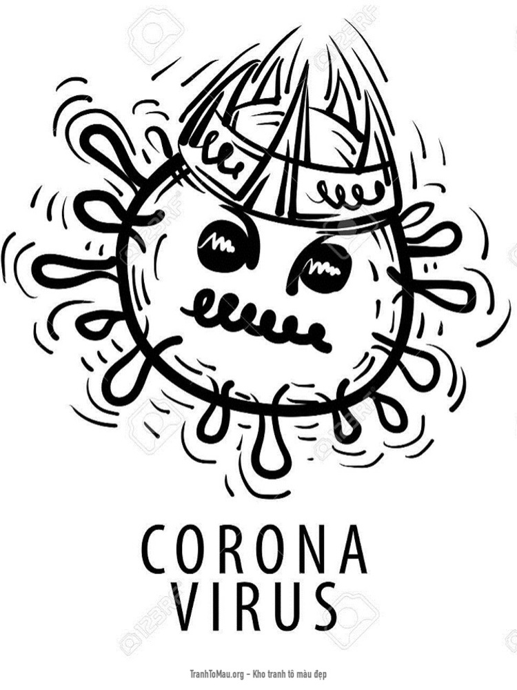 Tải tranh tô màu virus corona chúa
