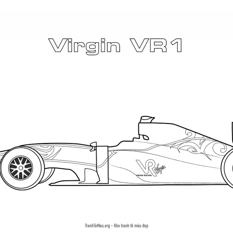 Tải tranh tô màu xe đua f1 virgin vr- 01