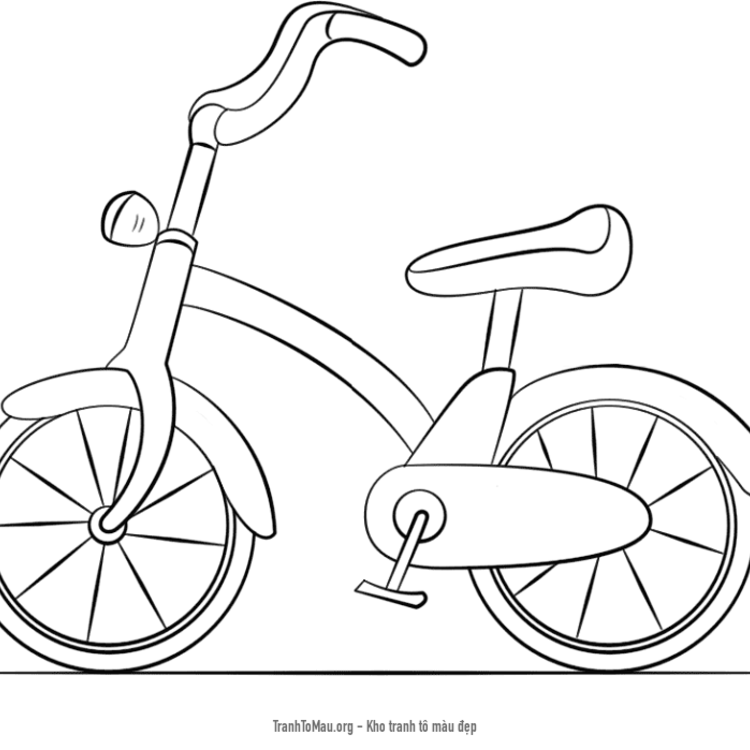 Tải tranh tô màu xe đạp cho trẻ em
