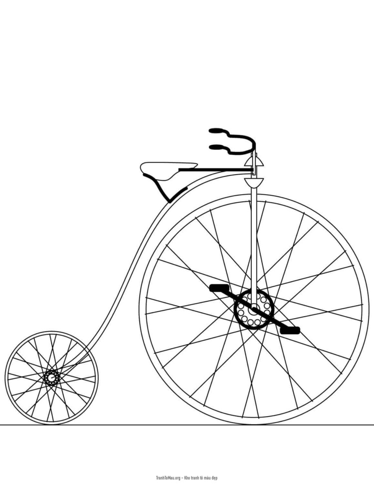 Tải tranh tô màu xe đạp thế kỉ 19