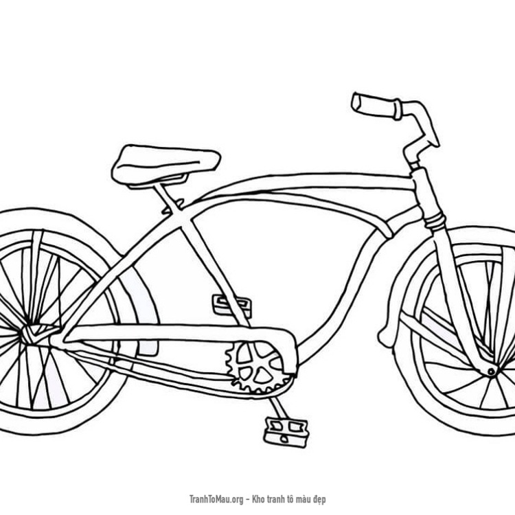Tải tranh tô màu xe đạp tuần dương