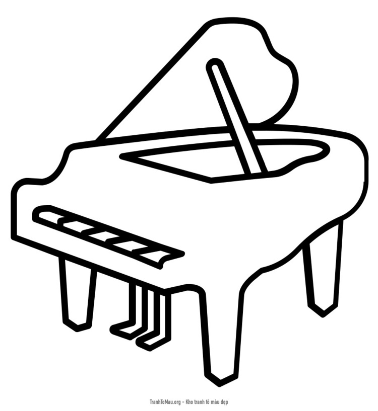 Tải tranh tô màu đàn piano đơn giản