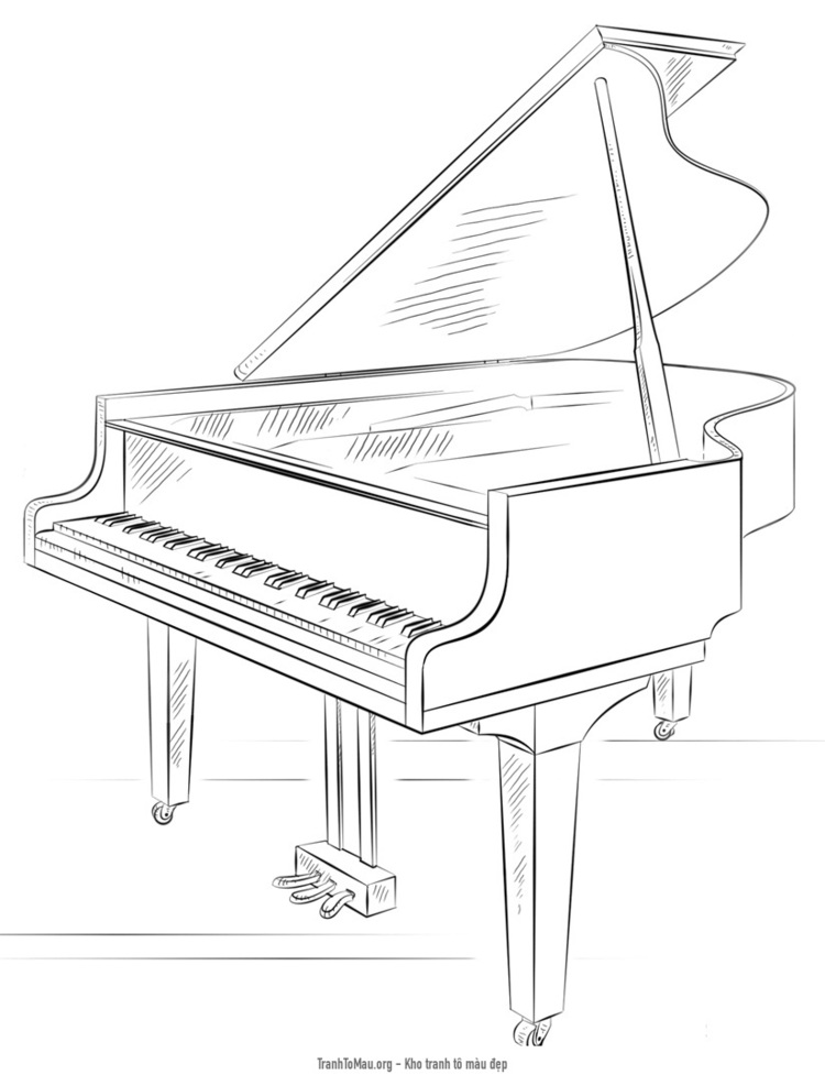 Tải tranh tô màu đàn piano