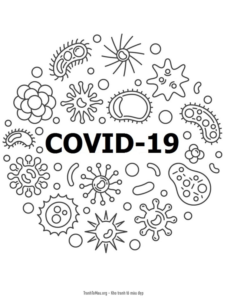 Tải tranh tô màu đại dịch covid-19